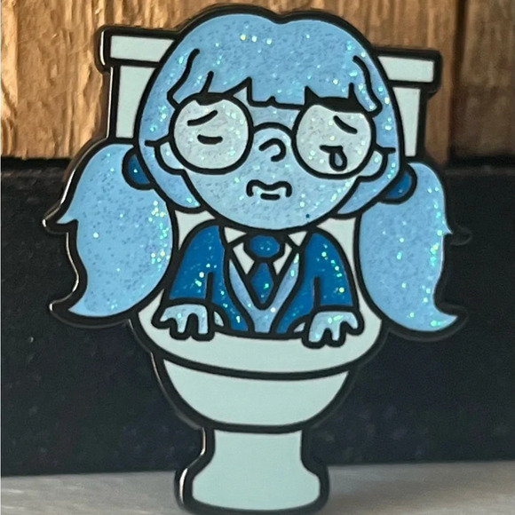 Brand new wizard inspired blue sparkly Moaning Mrytle pin - Picture 2 of 3